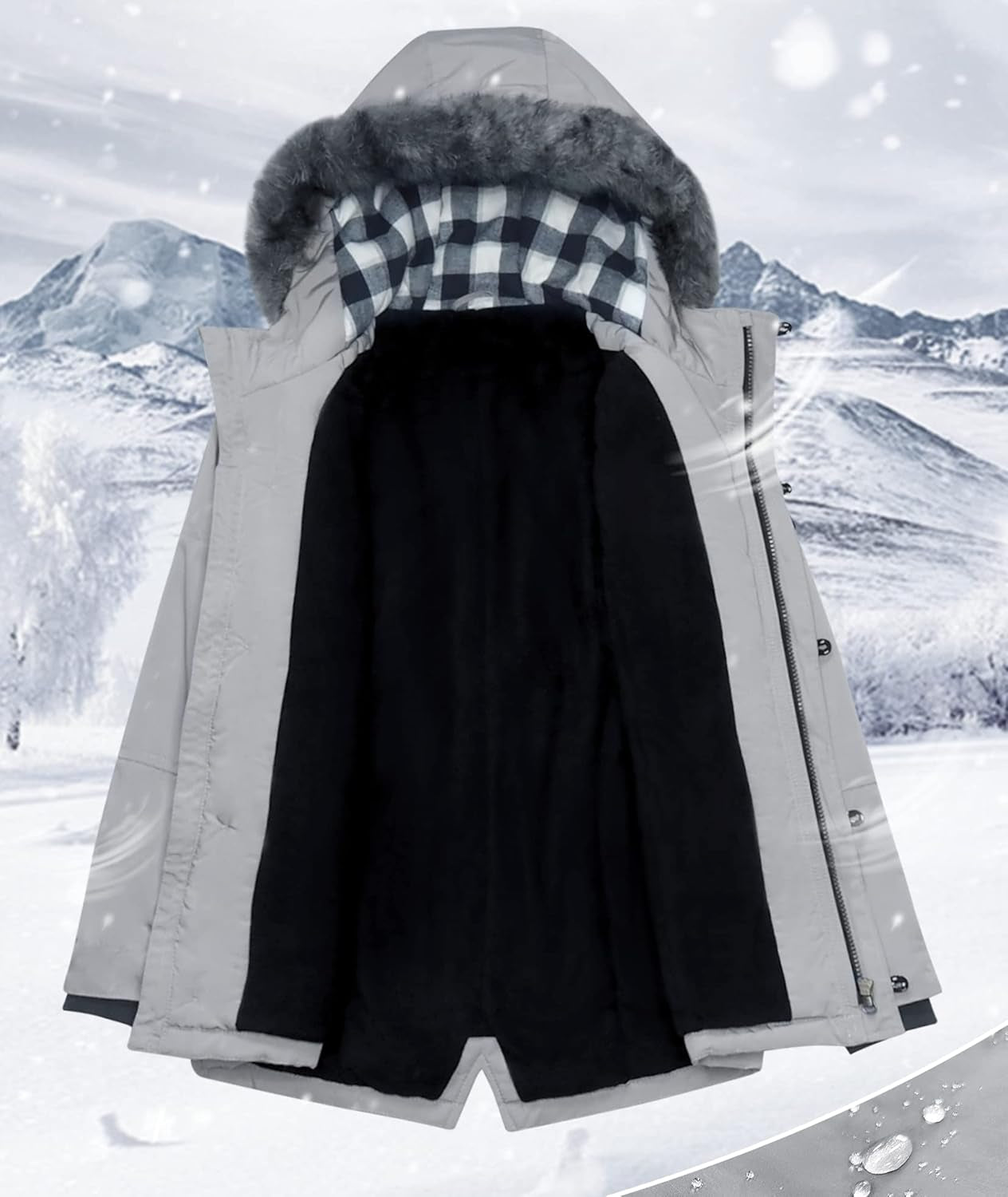 Boys Winter Coats Kids Winter Jacket Warm Thick Heavyweight Tough Long Windproof Outwear with Hood