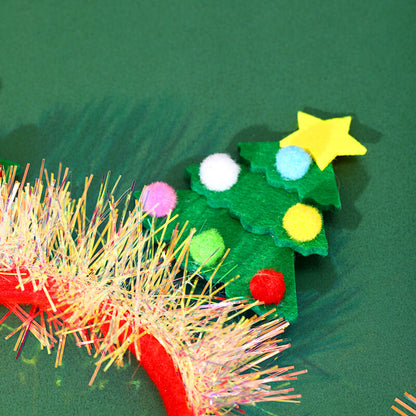 Adult Kids Glitter Christmas Tree Headband Hair Hoop Party Fancy Dress Hair Clip