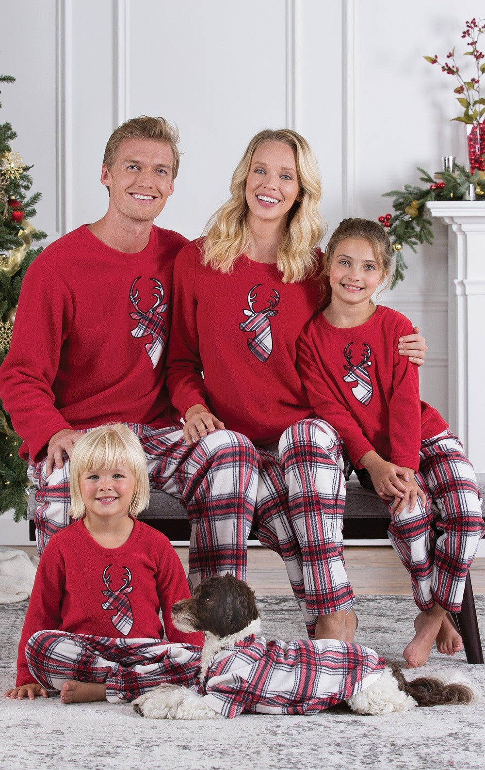 CHRISTMAS PYJAMAS MATCHING FAMILY PJ SETS for MENS LADIES KIDS BABY PET DOG