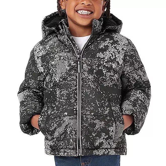 Member'S Mark Toddler & Boys Wind Resistant Removable Hood Puffer Jacket