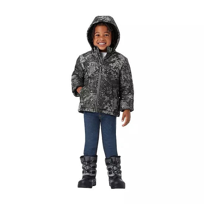 Member'S Mark Toddler & Boys Wind Resistant Removable Hood Puffer Jacket