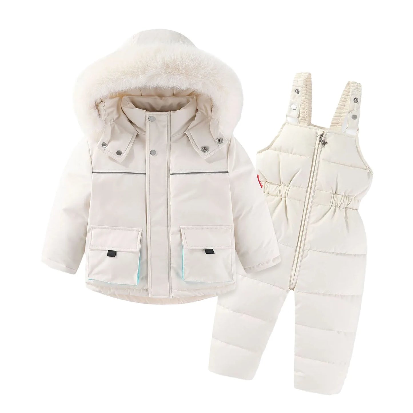 Kids Pant and Shirt Children down Cotton Jackets for Boys and Girls Autumn and Winter Two Pieces for Infant Girl