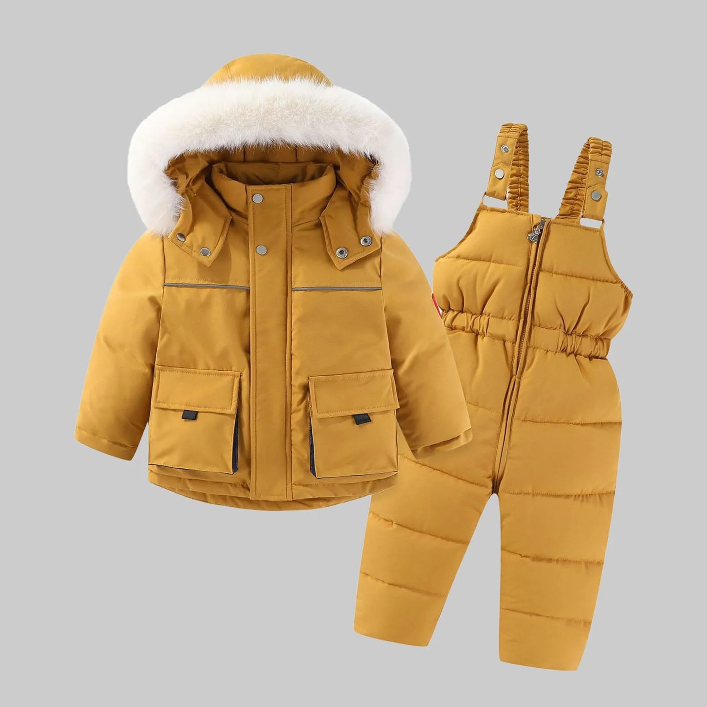 Kids Pant and Shirt Children down Cotton Jackets for Boys and Girls Autumn and Winter Two Pieces for Infant Girl