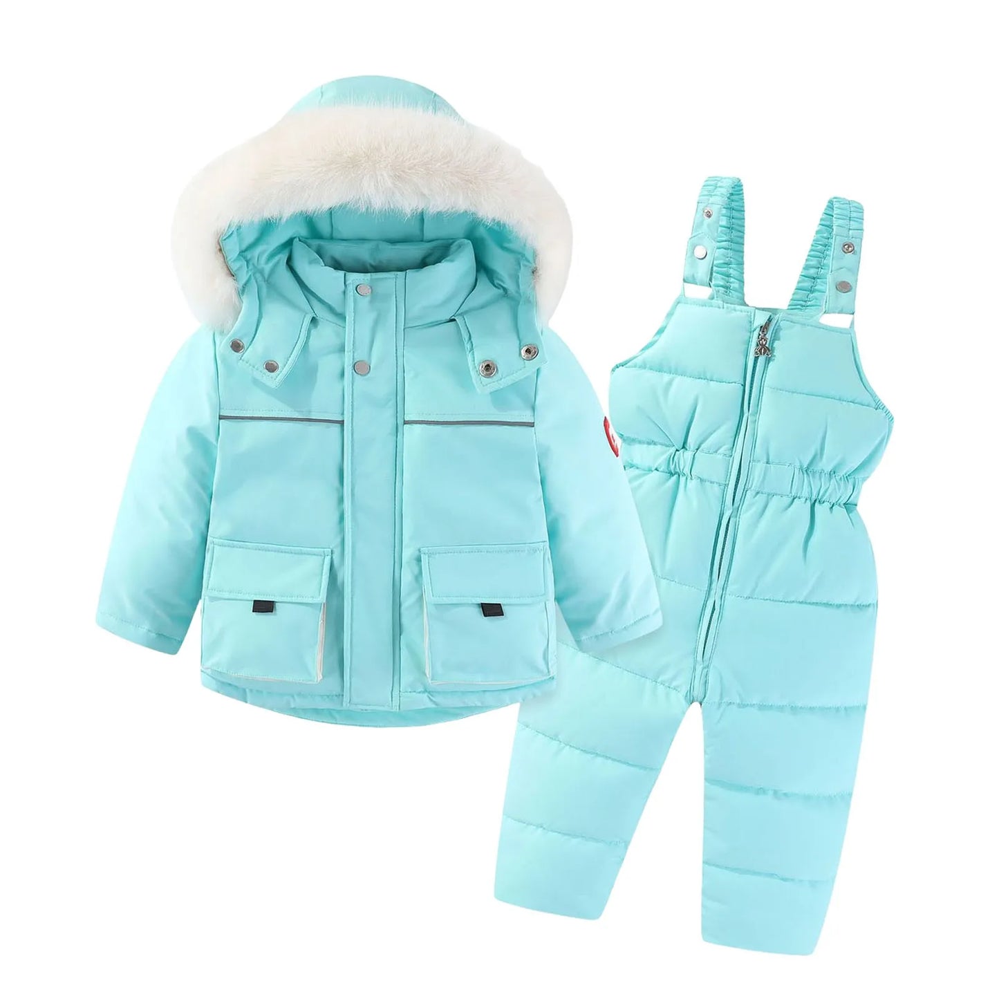 Kids Pant and Shirt Children down Cotton Jackets for Boys and Girls Autumn and Winter Two Pieces for Infant Girl