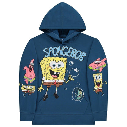 Spongebob Squarepants Boys Pullover Hoodie - Little and Big Boys Sizes 4-20 Blue