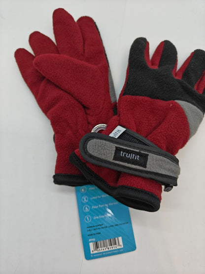Trufit Youth Boys Gloves - Polar Feel - Wrist Straps - One Size - NWT Brand New