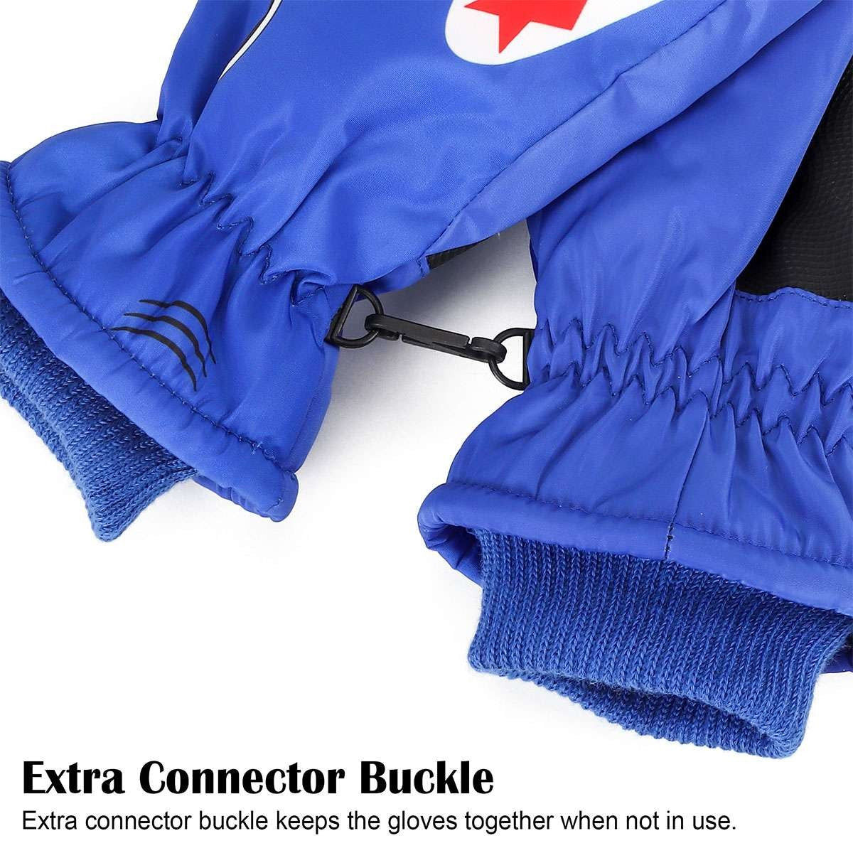 Warm Children Kids Shark Gloves Winter Waterproof Thermal Wind Ski Snow Thermal